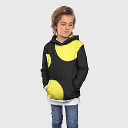 Толстовка-худи детская Лава лампа макро баланс абстракция, цвет: 3D-белый — фото 2