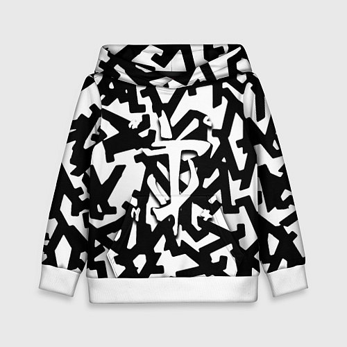 Детская толстовка Doom x half life pattern / 3D-Белый – фото 1