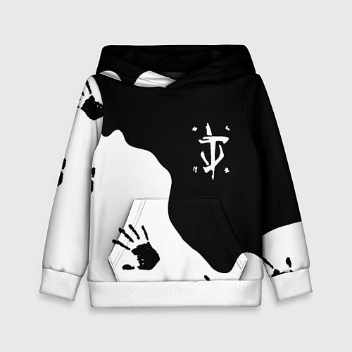 Детская толстовка Doom отпечатки демона / 3D-Белый – фото 1