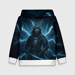 Толстовка-худи детская Электросамурай, цвет: 3D-белый