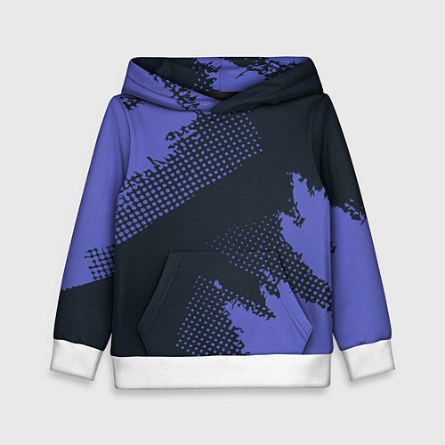 Детская толстовка Абстрактная текстура в синем / 3D-Белый – фото 1