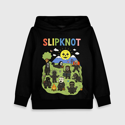 Детская толстовка Slipknot, мультяшный стиль / 3D-Черный – фото 1