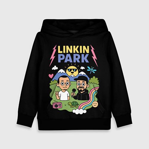 Детская толстовка Линкин Парк мультяшный стиль / 3D-Черный – фото 1