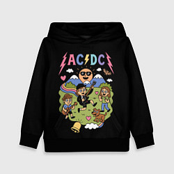 Детская толстовка ACDC, мультяшный стиль