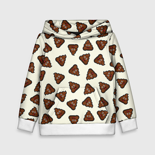 Детская толстовка Нашивки какашки / 3D-Белый – фото 1