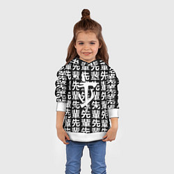 Толстовка-худи детская Doom logo japan, цвет: 3D-белый — фото 2