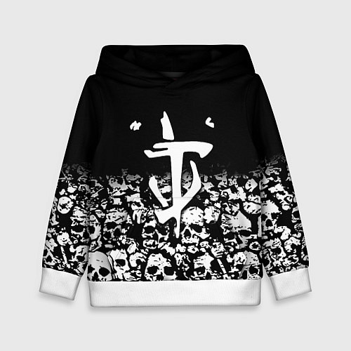Детская толстовка Doom черепа / 3D-Белый – фото 1