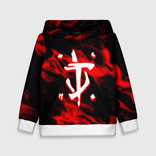 Детская толстовка Doom красный огонь марса / 3D-Белый – фото 1