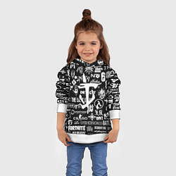 Толстовка-худи детская Doom логотипы всех игр, цвет: 3D-белый — фото 2