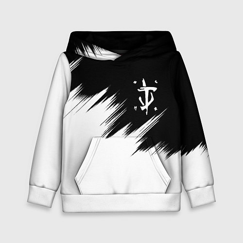 Детская толстовка Doom краски черно белый / 3D-Белый – фото 1