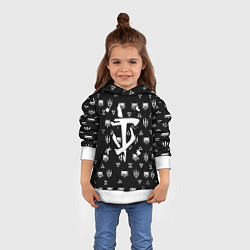 Толстовка-худи детская Doom ведьмак логотипы, цвет: 3D-белый — фото 2