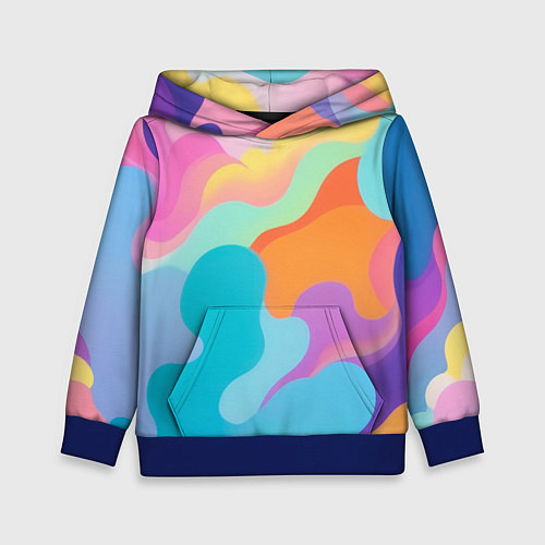 Детская толстовка Разноцветные красивые облака / 3D-Синий – фото 1