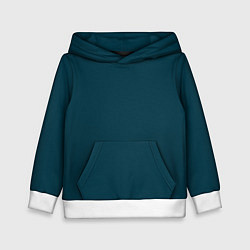 Толстовка-худи детская Морская глубина - однотон, цвет: 3D-белый