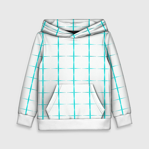 Детская толстовка Color white light blue crosses / 3D-Белый – фото 1