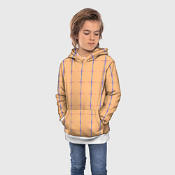 Толстовка-худи детская Color beige blue cross, цвет: 3D-белый — фото 2