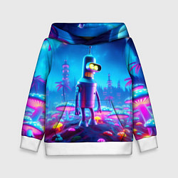 Детская толстовка Бендер на сказочной неоновой грибной планете - ней