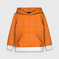 Толстовка-худи детская Color orange stripe, цвет: 3D-белый