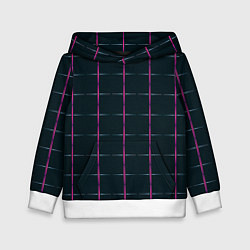 Толстовка-худи детская Color black stripes, цвет: 3D-белый