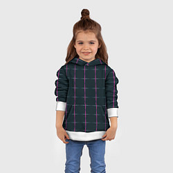 Толстовка-худи детская Color black stripes, цвет: 3D-белый — фото 2