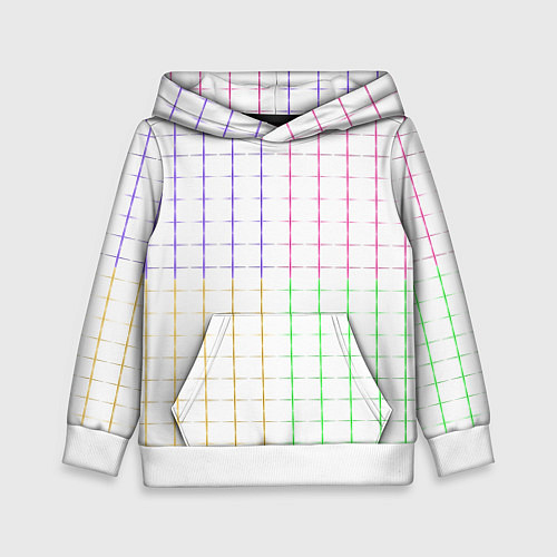 Детская толстовка Color white multicolored stripes / 3D-Белый – фото 1