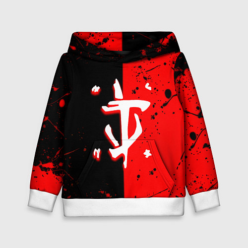 Детская толстовка Doom текстура краски / 3D-Белый – фото 1