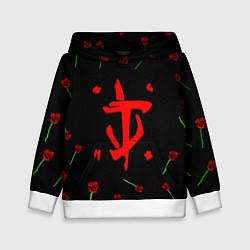 Детская толстовка Doom rose pattern