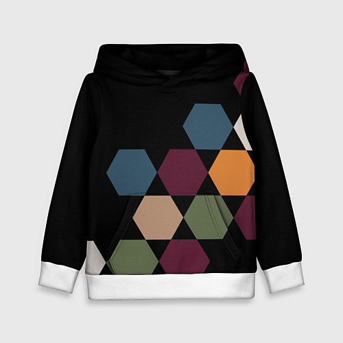 Детская толстовка Honeycombs autumn colors / 3D-Белый – фото 1