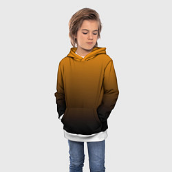 Толстовка-худи детская Orange gradient, цвет: 3D-белый — фото 2