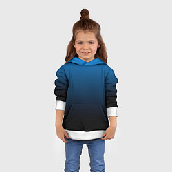 Толстовка-худи детская Blue gradient, цвет: 3D-белый — фото 2