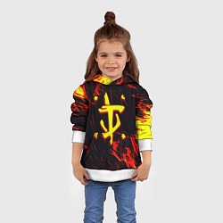 Толстовка-худи детская Doom огненные искры, цвет: 3D-белый — фото 2