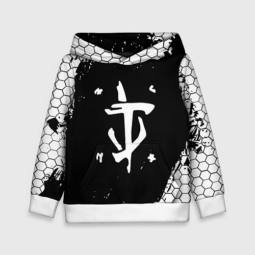 Детская толстовка Doom соты краски / 3D-Белый – фото 1