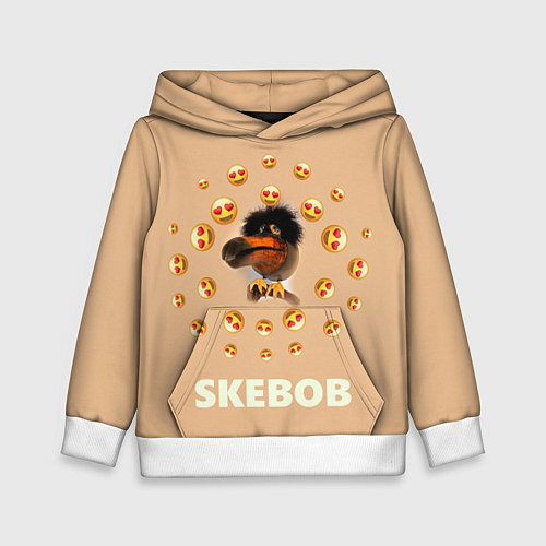 Детская толстовка Мем скебоб и смайлики / 3D-Белый – фото 1