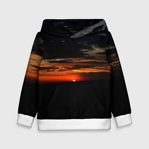 Детская толстовка Закат на плато / 3D-Белый – фото 1