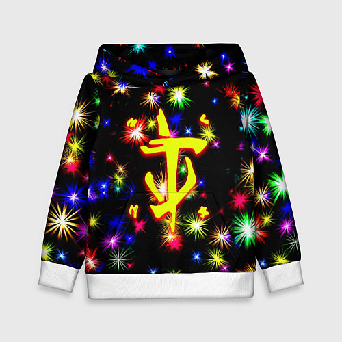 Детская толстовка Doom новогодние искры / 3D-Белый – фото 1