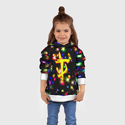 Толстовка-худи детская Doom новогодние искры, цвет: 3D-белый — фото 2