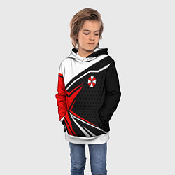 Толстовка-худи детская Umbrella - red uniform, цвет: 3D-белый — фото 2