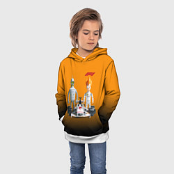 Толстовка-худи детская Механик Бендер и пилот формулы 1 Фрай, цвет: 3D-белый — фото 2