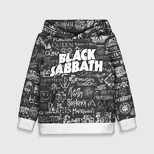 Детская толстовка Black Sabbath pattern / 3D-Белый – фото 1