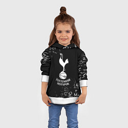 Толстовка-худи детская ФК Тоттенхэм символы, цвет: 3D-белый — фото 2