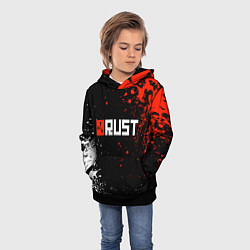 Толстовка-худи детская Раст - лого, цвет: 3D-черный — фото 2
