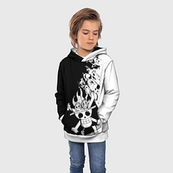 Толстовка-худи детская Символ Эйса, цвет: 3D-белый — фото 2