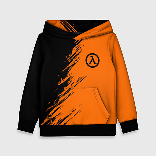 Детская толстовка Half Life - black and orange / 3D-Черный – фото 1