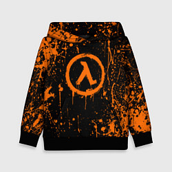 Толстовка-худи детская Халф лайф - подтеки, цвет: 3D-черный