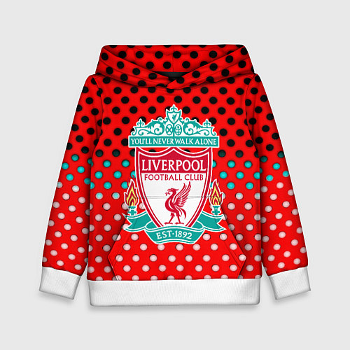 Детская толстовка Liverpool точки текстура спорт / 3D-Белый – фото 1
