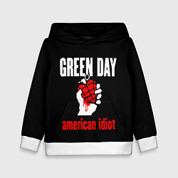 Толстовка-худи детская Green Day, American idiot, цвет: 3D-белый