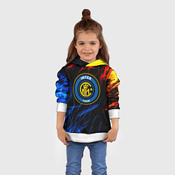 Толстовка-худи детская Интер битва огней, цвет: 3D-белый — фото 2