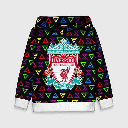 Детская толстовка Liverpool pattern neon / 3D-Белый – фото 1