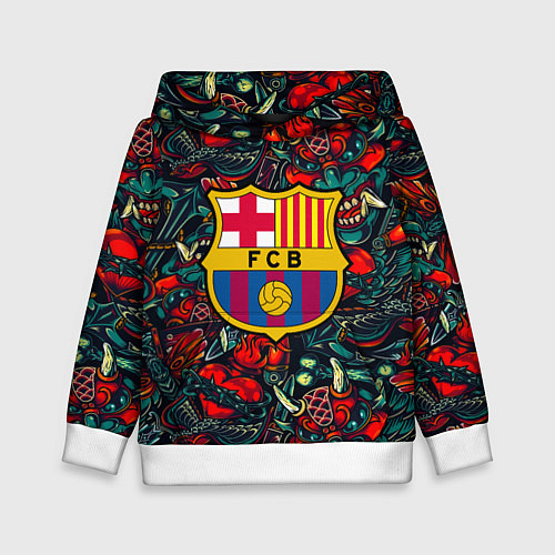 Детская толстовка Barcelona japan tatoo / 3D-Белый – фото 1