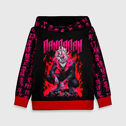 Толстовка-худи детская Дандадан, Окарун, цвет: 3D-красный