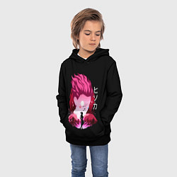Толстовка-худи детская Хисока из аниме Хантер х Хантер, цвет: 3D-черный — фото 2